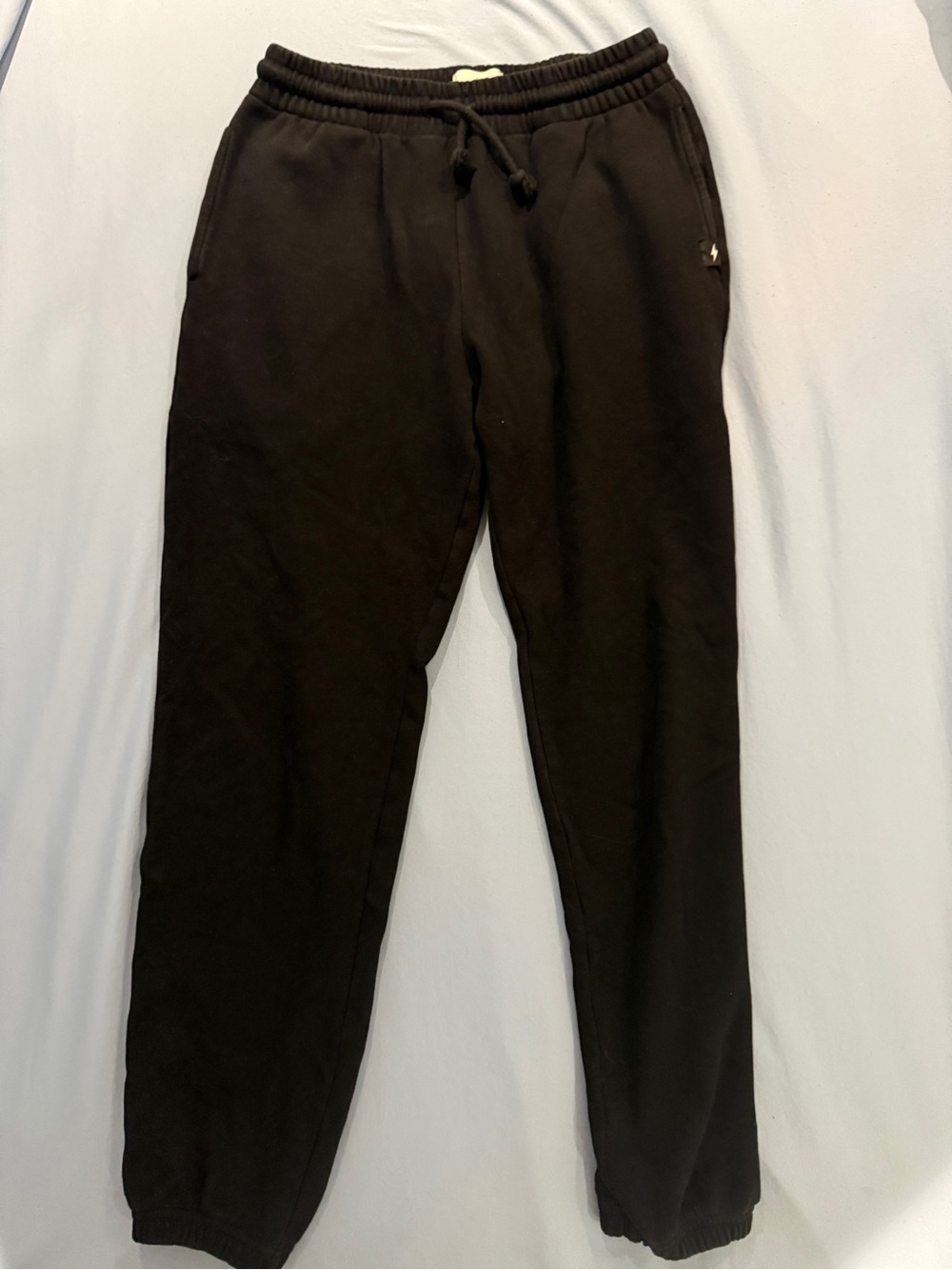 Women's Black Drawstring Jogger Pants with Subtle Pocket Accent